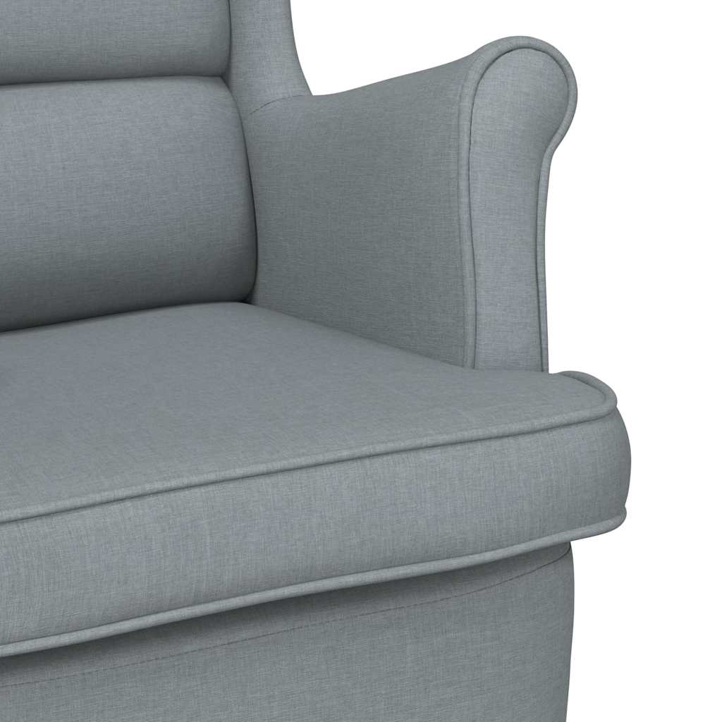 Poltrona Grigio Chiaro 74x84x100 cm in Tessuto | homemem39