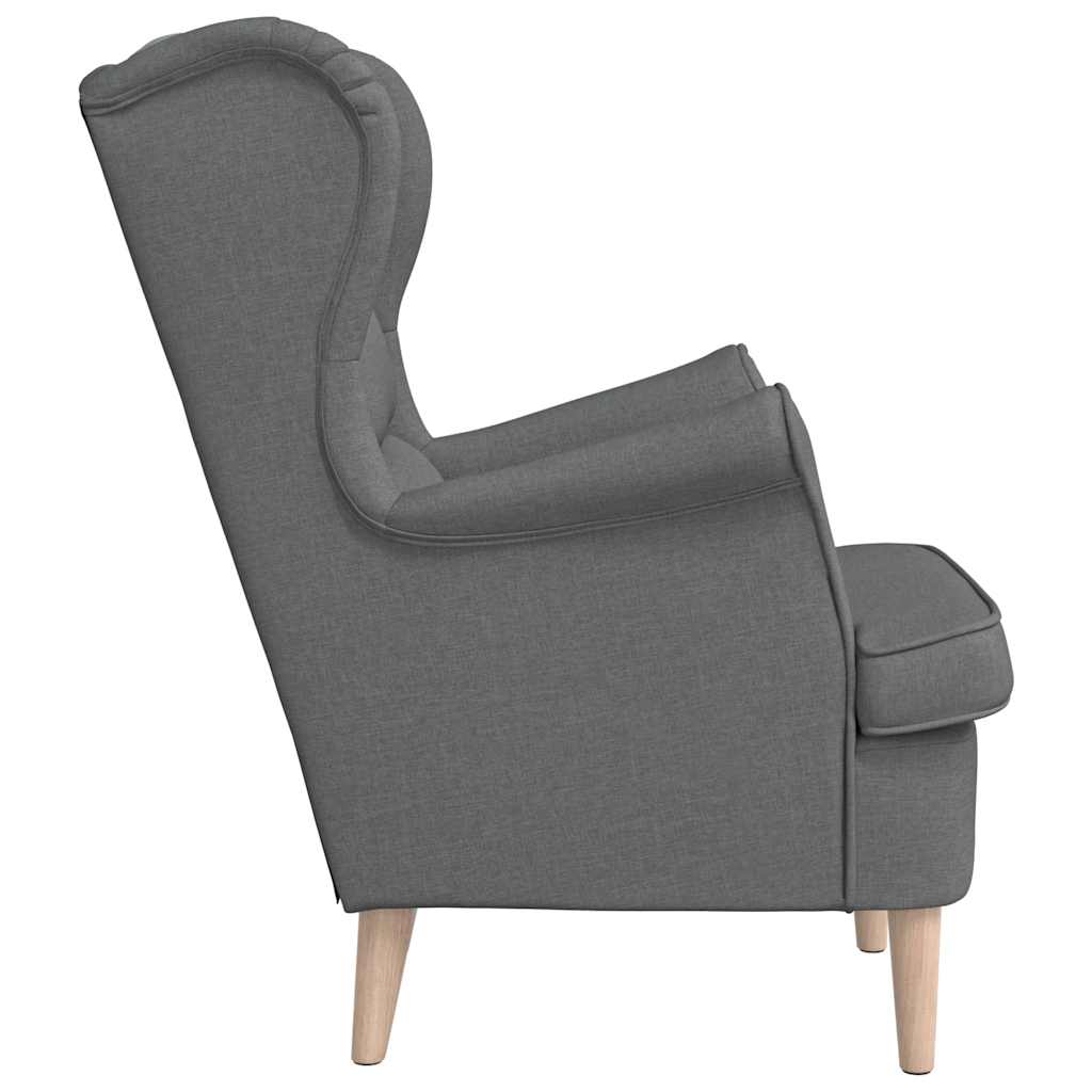 Poltrona Grigio Scuro 74x84x100 cm in Tessuto | homemem39