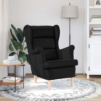 Poltrona Nera 74x84x100 cm in Tessuto | homemem39