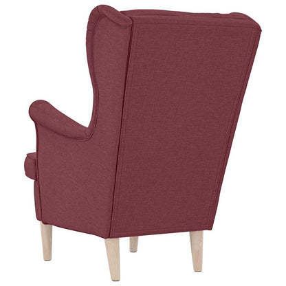 Poltrona Rosso Vino 74x84x100 cm in Tessuto