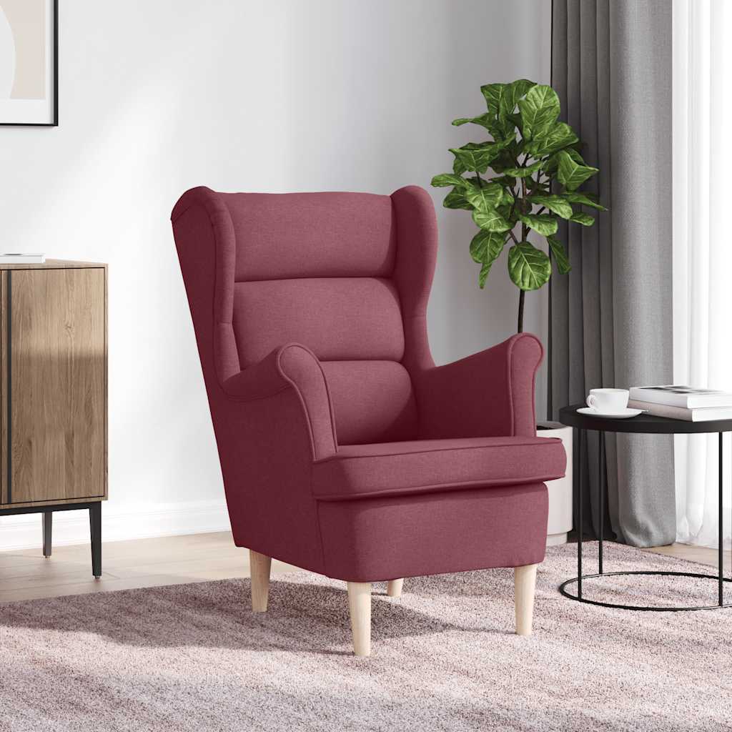 Poltrona Rosso Vino 74x84x100 cm in Tessuto