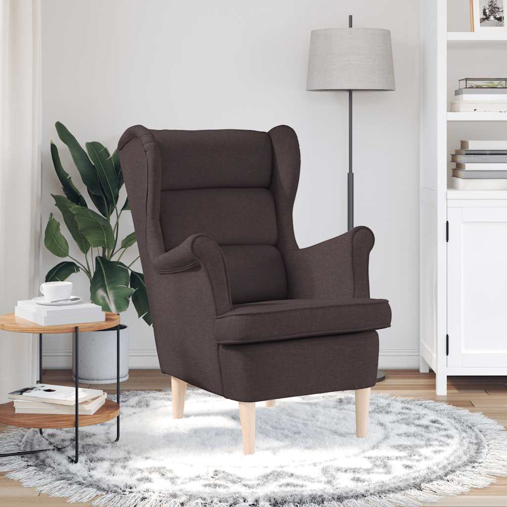 Poltrona Marrone Scuro 74x84x100 cm in Tessuto | homemem39