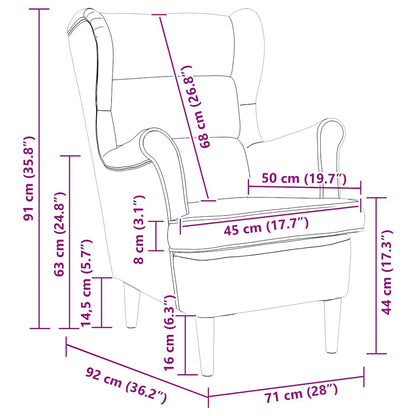 Poltrona Verde Scuro 74x84x100 cm in Tessuto | homemem39