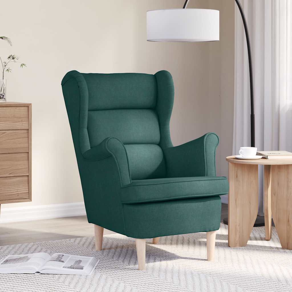 Poltrona Verde Scuro 74x84x100 cm in Tessuto