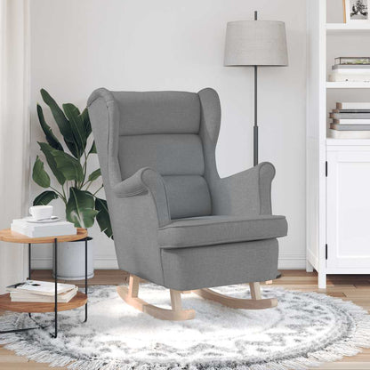 Sedia a Dondolo Grigio Chiaro 74x90x102 cm in Tessuto | homemem39