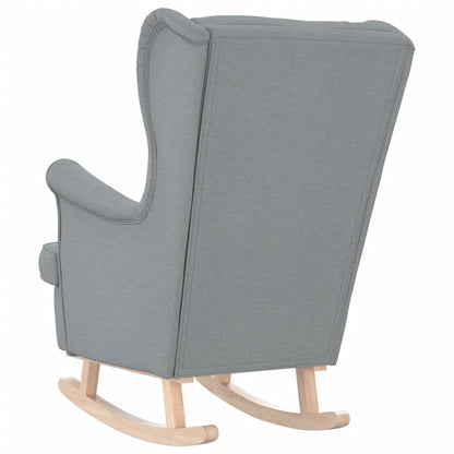 Sedia a Dondolo Grigio Chiaro 74x90x102 cm in Tessuto | homemem39