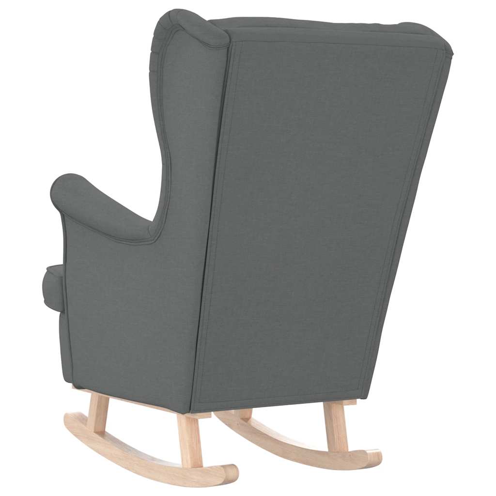 Sedia a Dondolo Grigio Scuro 74x90x102 cm in Tessuto | homemem39
