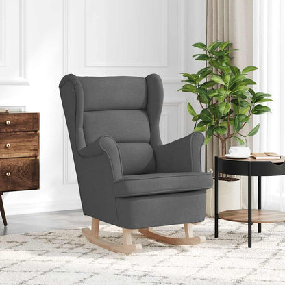Sedia a Dondolo Grigio Scuro 74x90x102 cm in Tessuto | homemem39