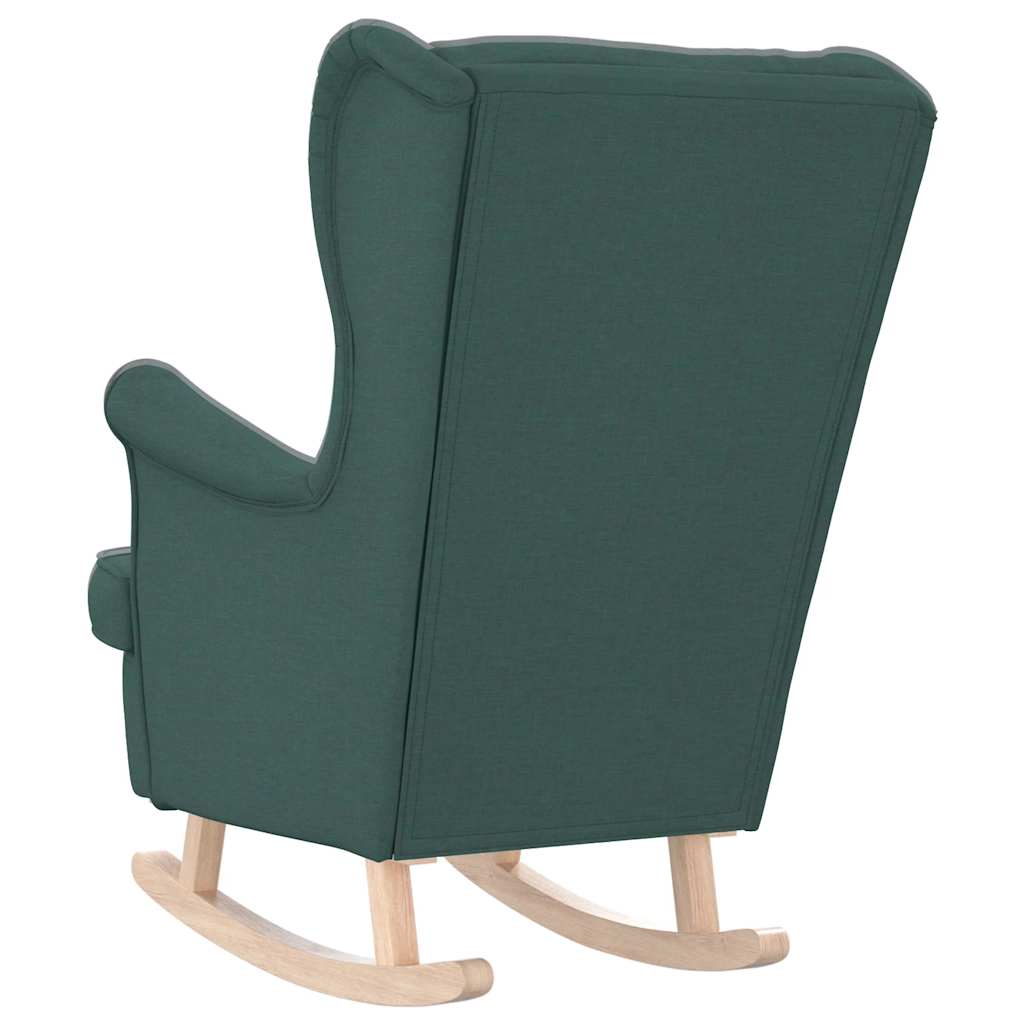 Sedia a Dondolo Verde Scuro 74x90x102 cm in Tessuto | homemem39