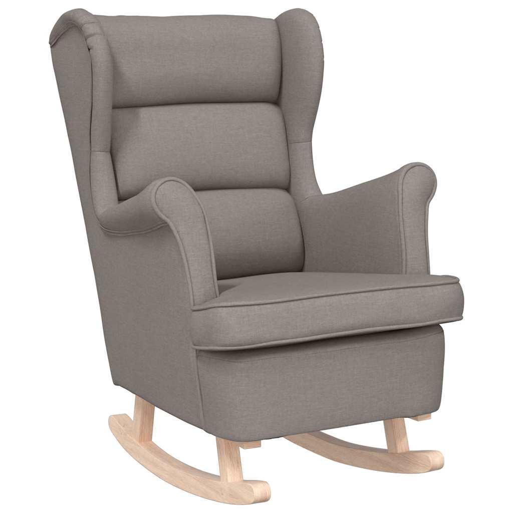 Sedia a Dondolo Tortora 74x90x102 cm in Tessuto | homemem39