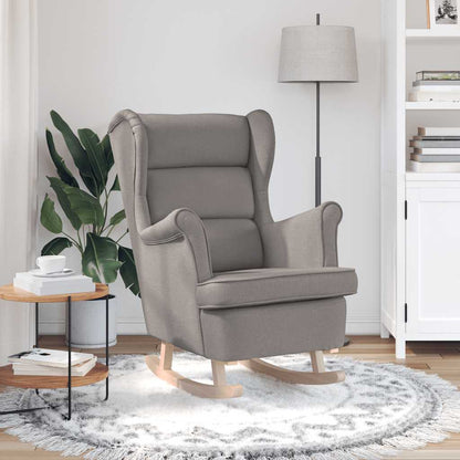 Sedia a Dondolo Tortora 74x90x102 cm in Tessuto | homemem39