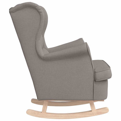 Sedia a Dondolo Tortora 74x90x102 cm in Tessuto | homemem39