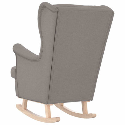 Sedia a Dondolo Tortora 74x90x102 cm in Tessuto | homemem39