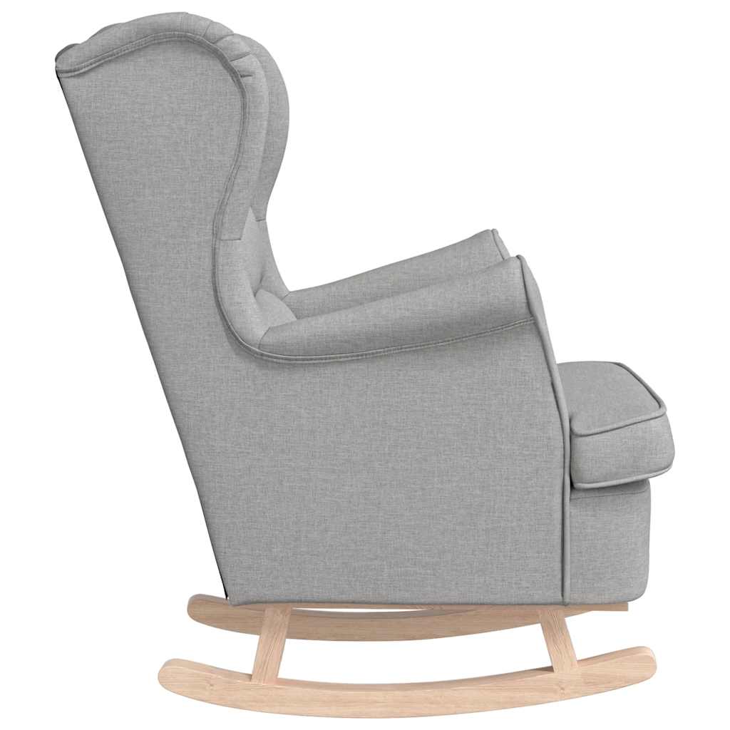 Sedia a Dondolo Nuvola Grigia 74x90x102 cm in Tessuto | homemem39