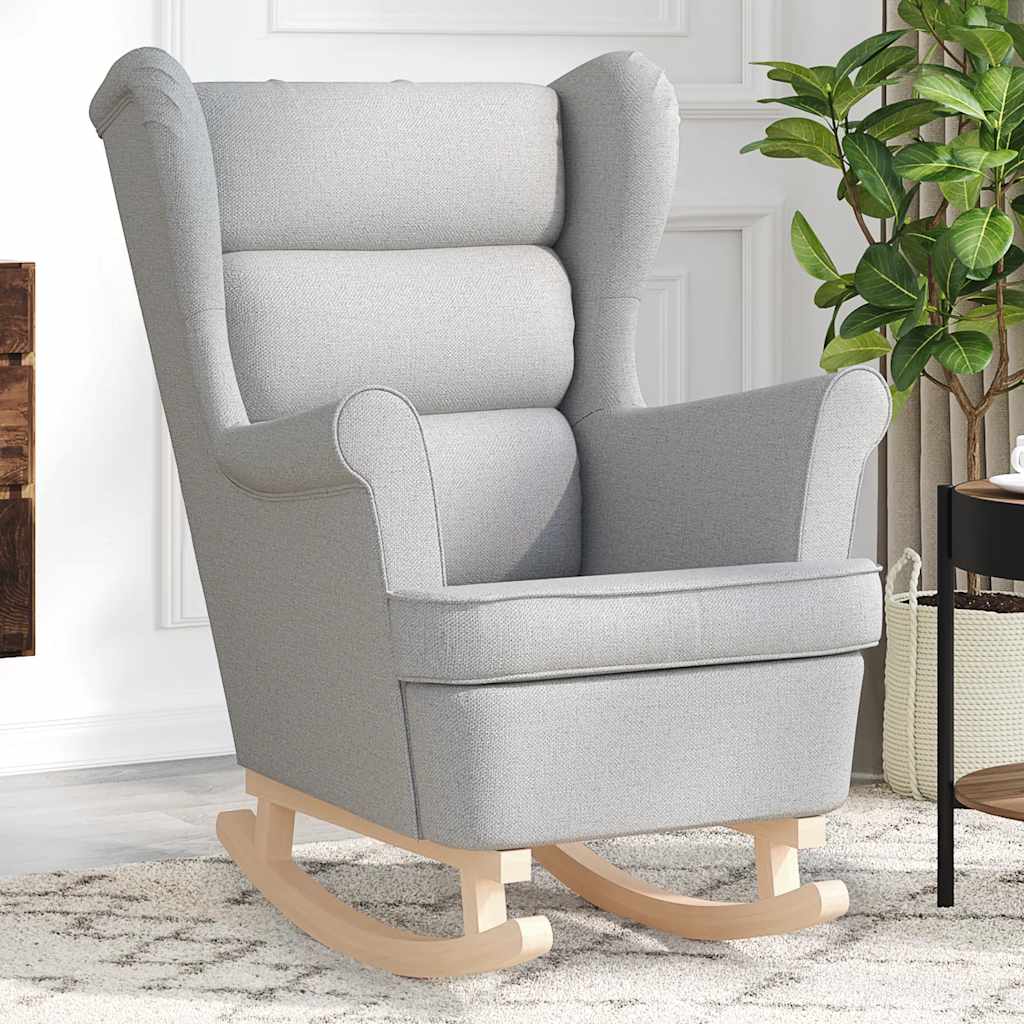 Sedia a Dondolo Nuvola Grigia 74x90x102 cm in Tessuto - homemem39