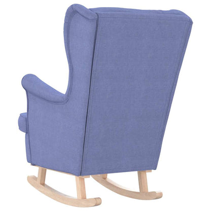 Sedia a Dondolo Jeans Blu 74x90x102 cm in Tessuto | homemem39