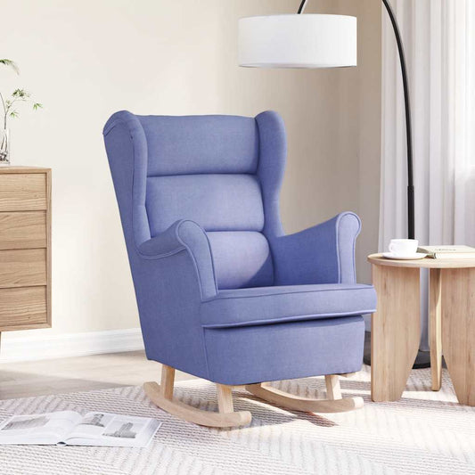 Sedia a Dondolo Jeans Blu 74x90x102 cm in Tessuto | homemem39