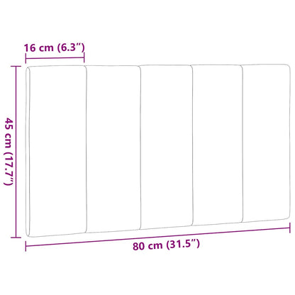 Cuscino Testiera Grigio Chiaro 80 cm in Tessuto - homemem39