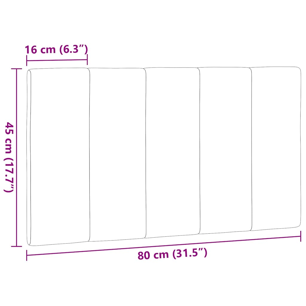Cuscino Testiera Blu 80 cm in Tessuto - homemem39