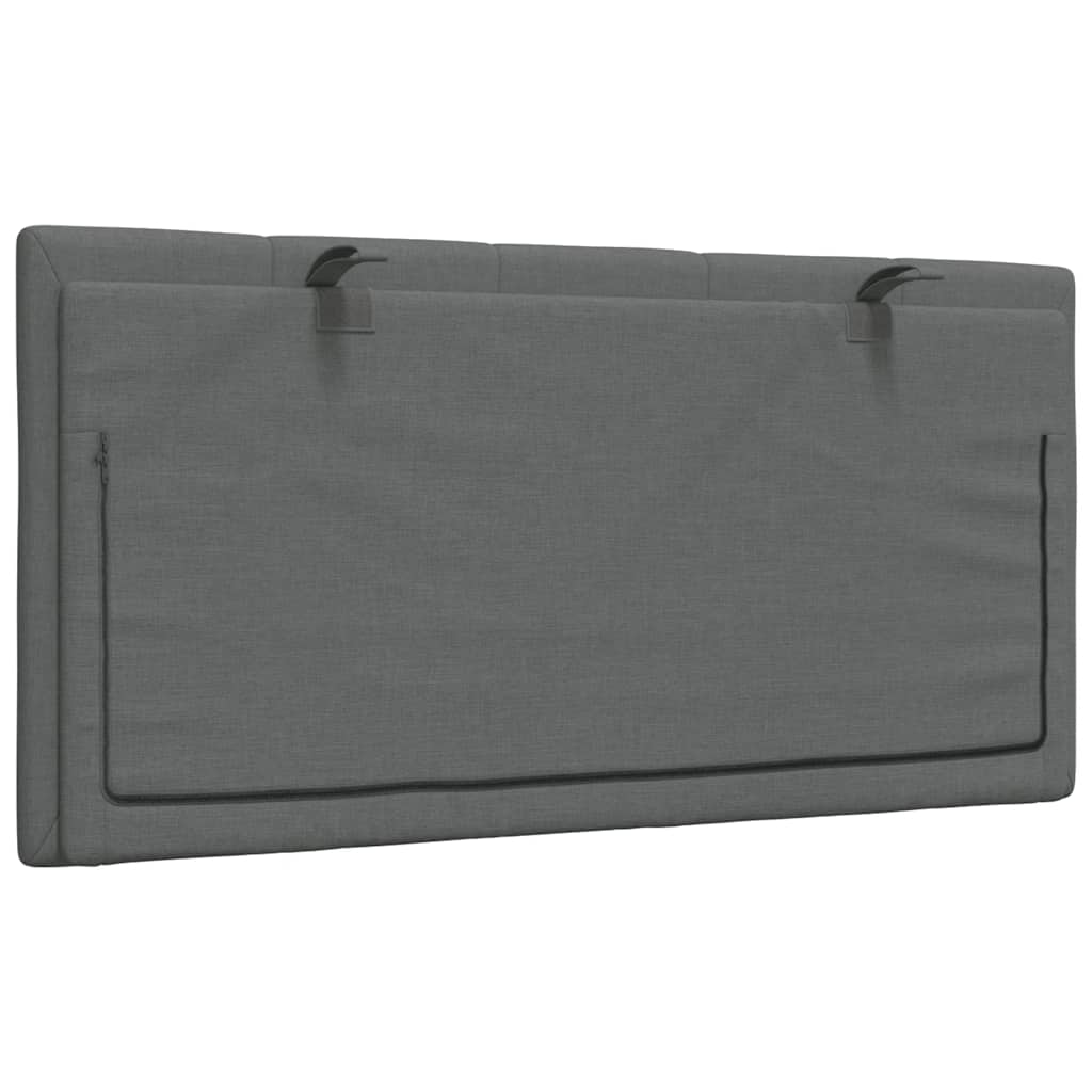 Cuscino Testiera Grigio Scuro 100 cm in Tessuto - homemem39