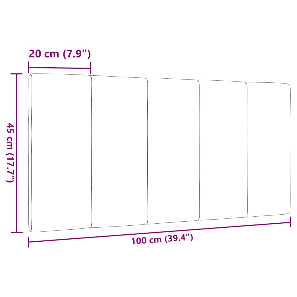 Cuscino Testiera Hanko Tortora 100 cm in Tessuto