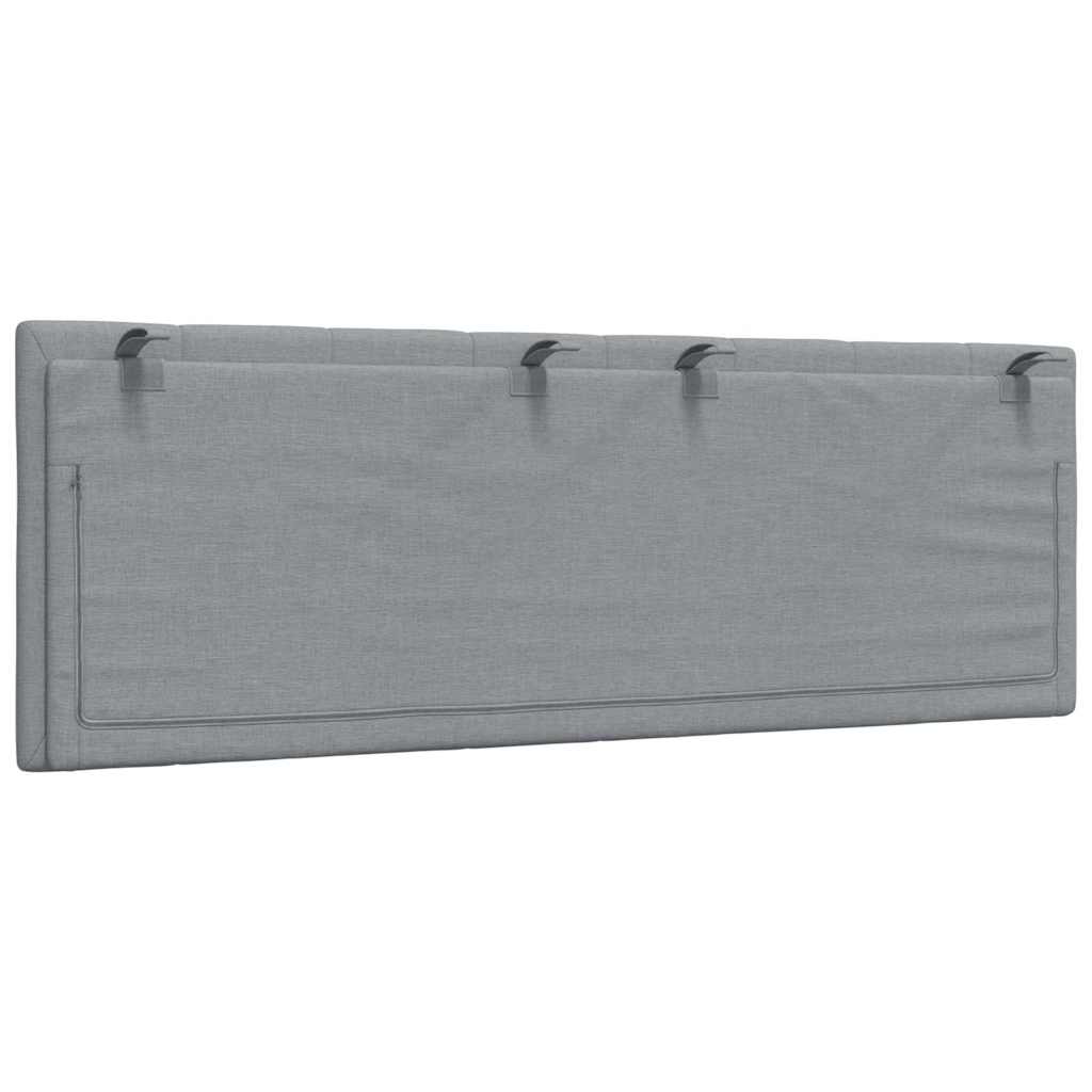 Cuscino Testiera Grigio Chiaro 120 cm in Tessuto - homemem39