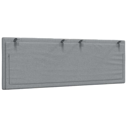 Cuscino Testiera Grigio Chiaro 120 cm in Tessuto - homemem39