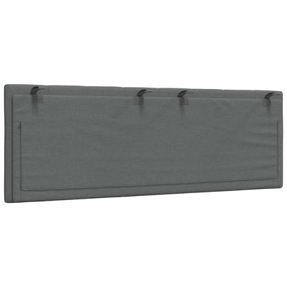 Cuscino Testiera Hanko Grigio Scuro 120 cm in Tessuto