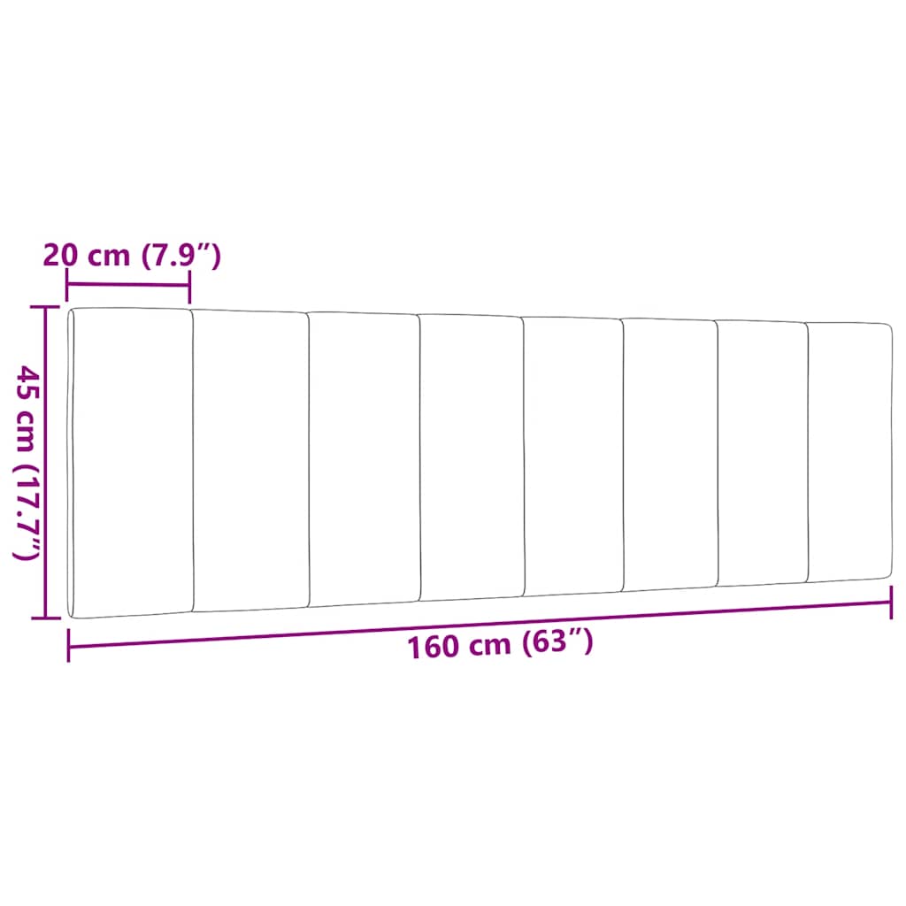 Cuscino Testiera Marrone Scuro 160 cm in Tessuto - homemem39