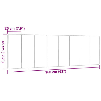 Cuscino Testiera Tortora 160 cm in Tessuto - homemem39