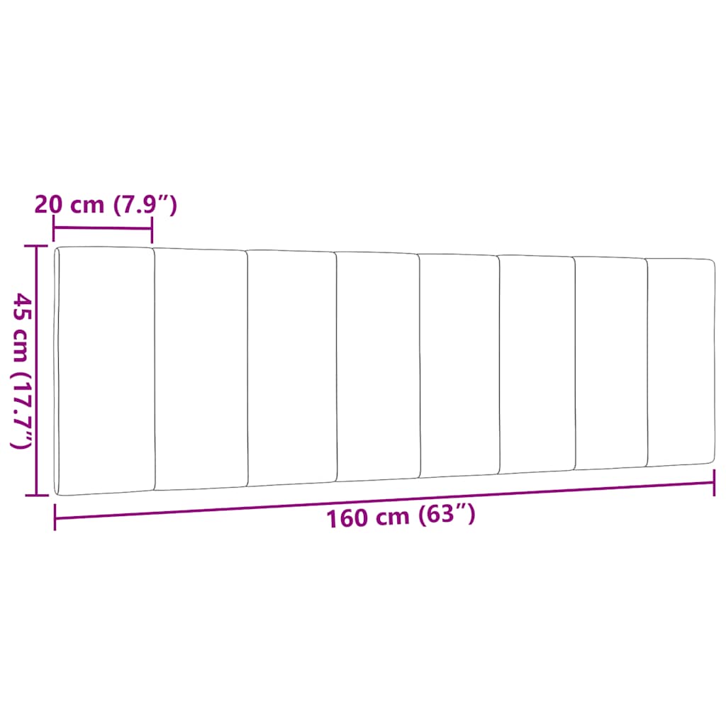 Cuscino Testiera Blu 160 cm in Tessuto - homemem39