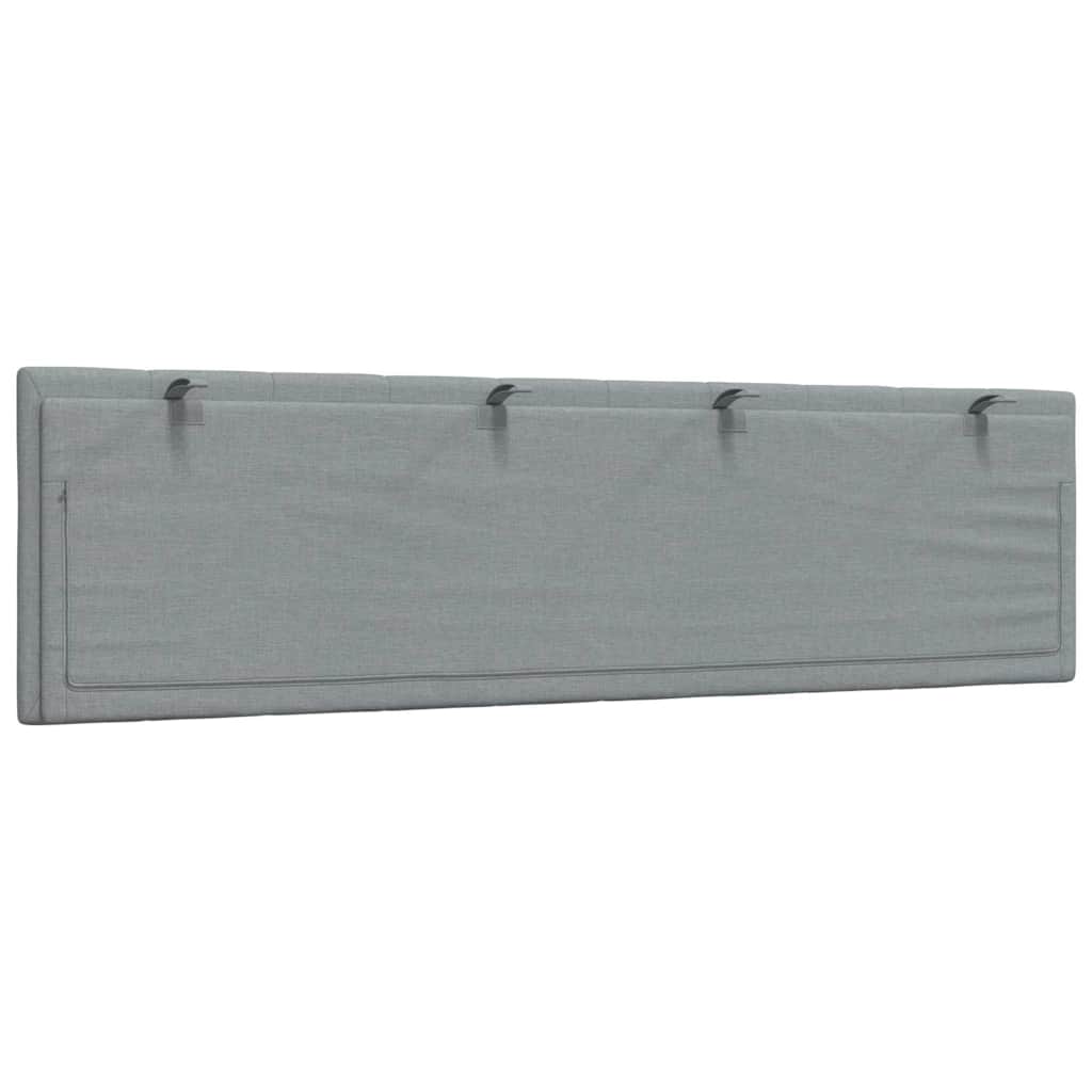 Cuscino Testiera Grigio Chiaro 180 cm in Tessuto - homemem39