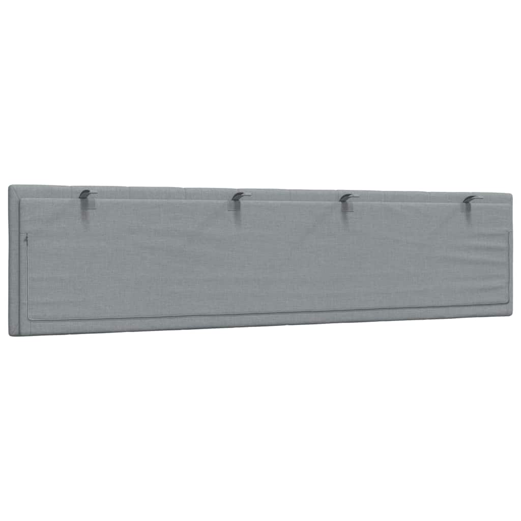 Cuscino Testiera Hanko Grigio Chiaro 200 cm in Tessuto