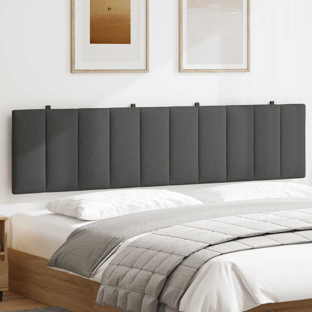 Cuscino Testiera Grigio Scuro 200 cm in Tessuto - homemem39