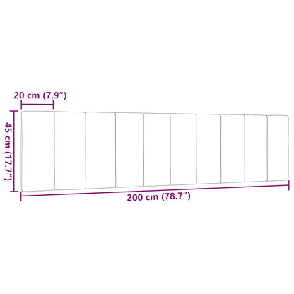 Cuscino Testiera Grigio Scuro 200 cm in Tessuto - homemem39