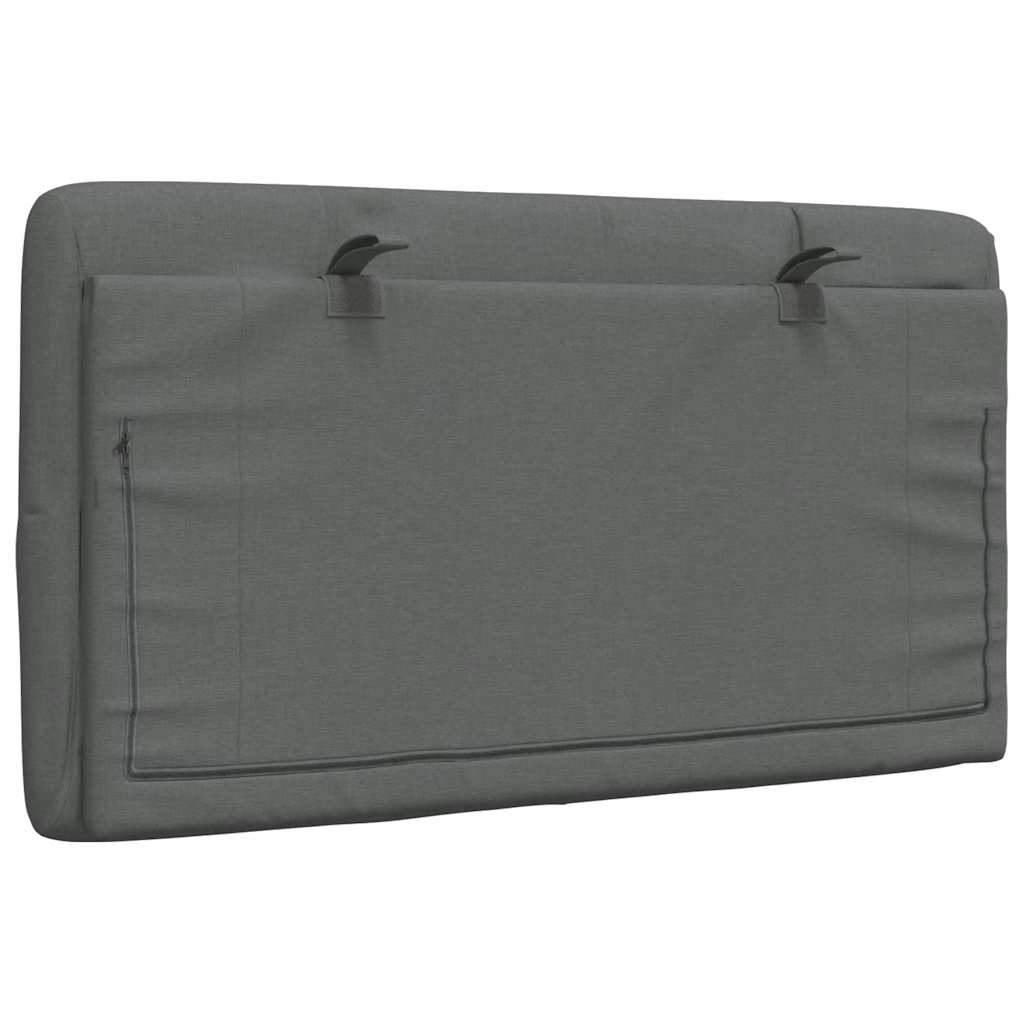 Cuscino Testiera Grigio Scuro 80 cm in Tessuto - homemem39