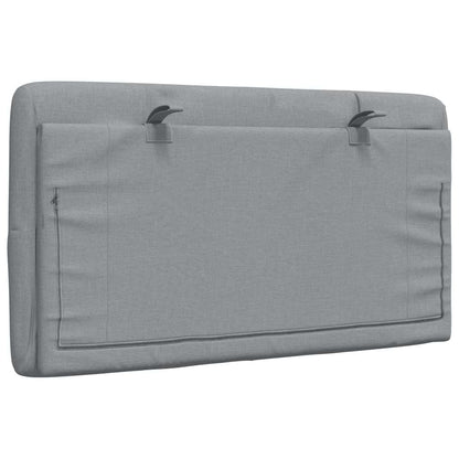 Cuscino Testiera Grigio Chiaro 90 cm in Tessuto - homemem39