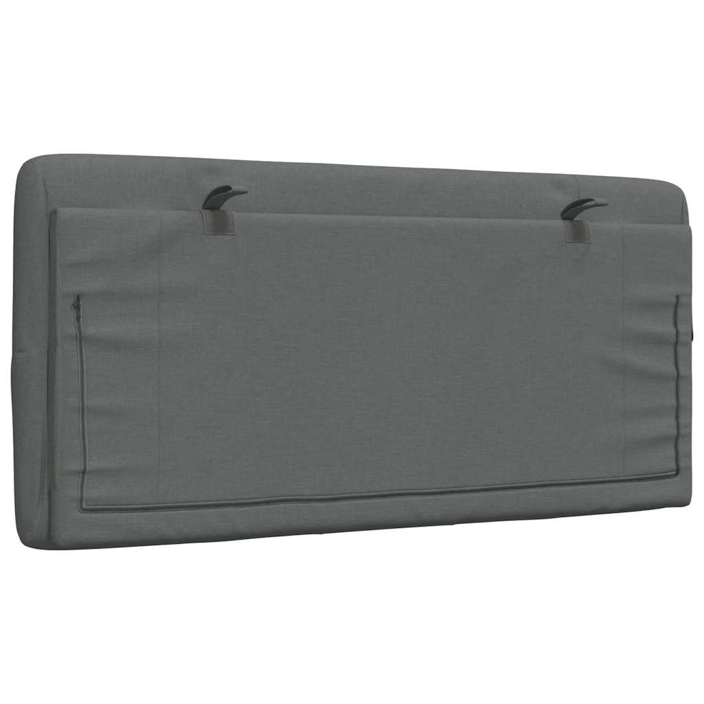 Cuscino Testiera Grigio Scuro 100 cm in Tessuto - homemem39