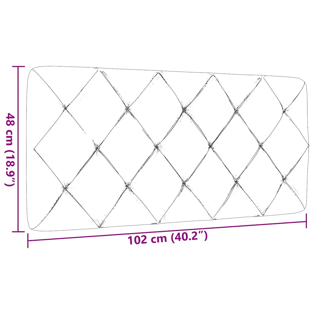 Cuscino Testiera Tortora 100 cm in Tessuto - homemem39