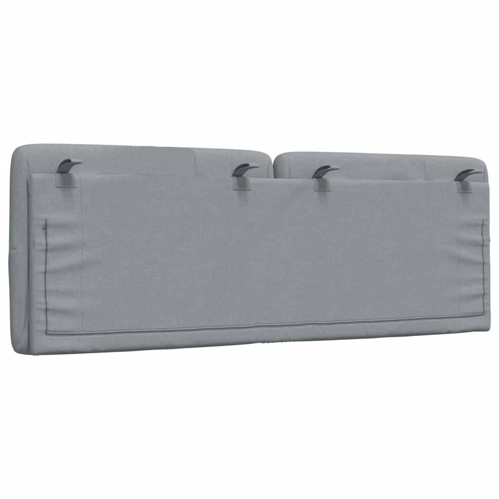 Cuscino Testiera Grigio Chiaro 120 cm in Tessuto - homemem39
