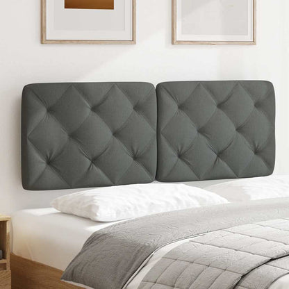 Cuscino Testiera Grigio Scuro 140 cm in Tessuto - homemem39