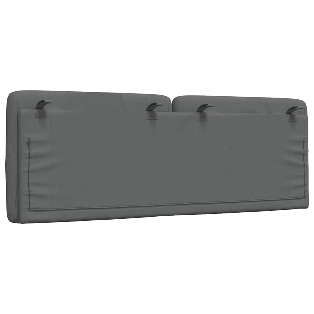 Cuscino Testiera Grigio Scuro 140 cm in Tessuto - homemem39