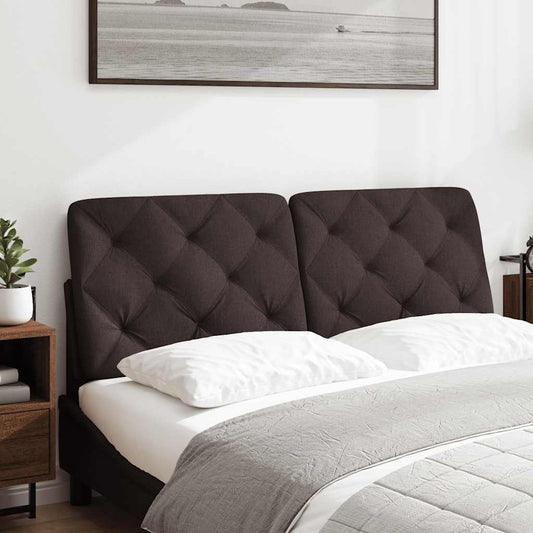 Cuscino Testiera Marrone Scuro 140 cm in Tessuto