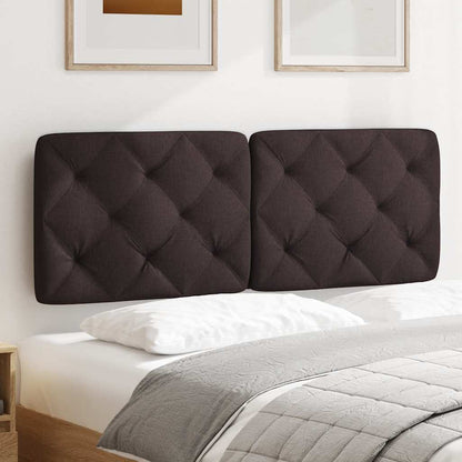 Cuscino Testiera Marrone Scuro 140 cm in Tessuto