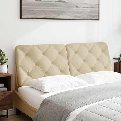 Cuscino Testiera Crema 140 cm in Tessuto