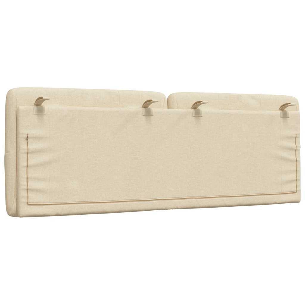 Cuscino Testiera Crema 140 cm in Tessuto