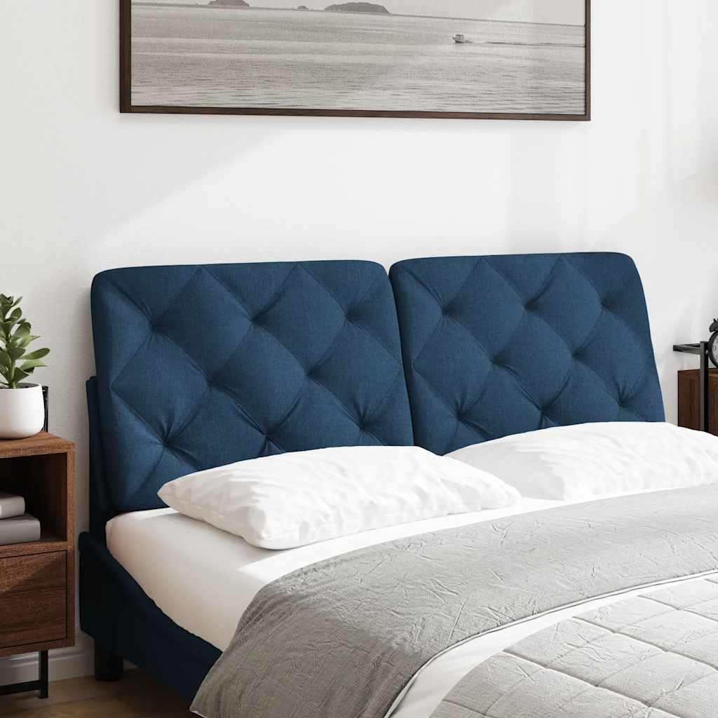 Cuscino Testiera Blu 140 cm in Tessuto