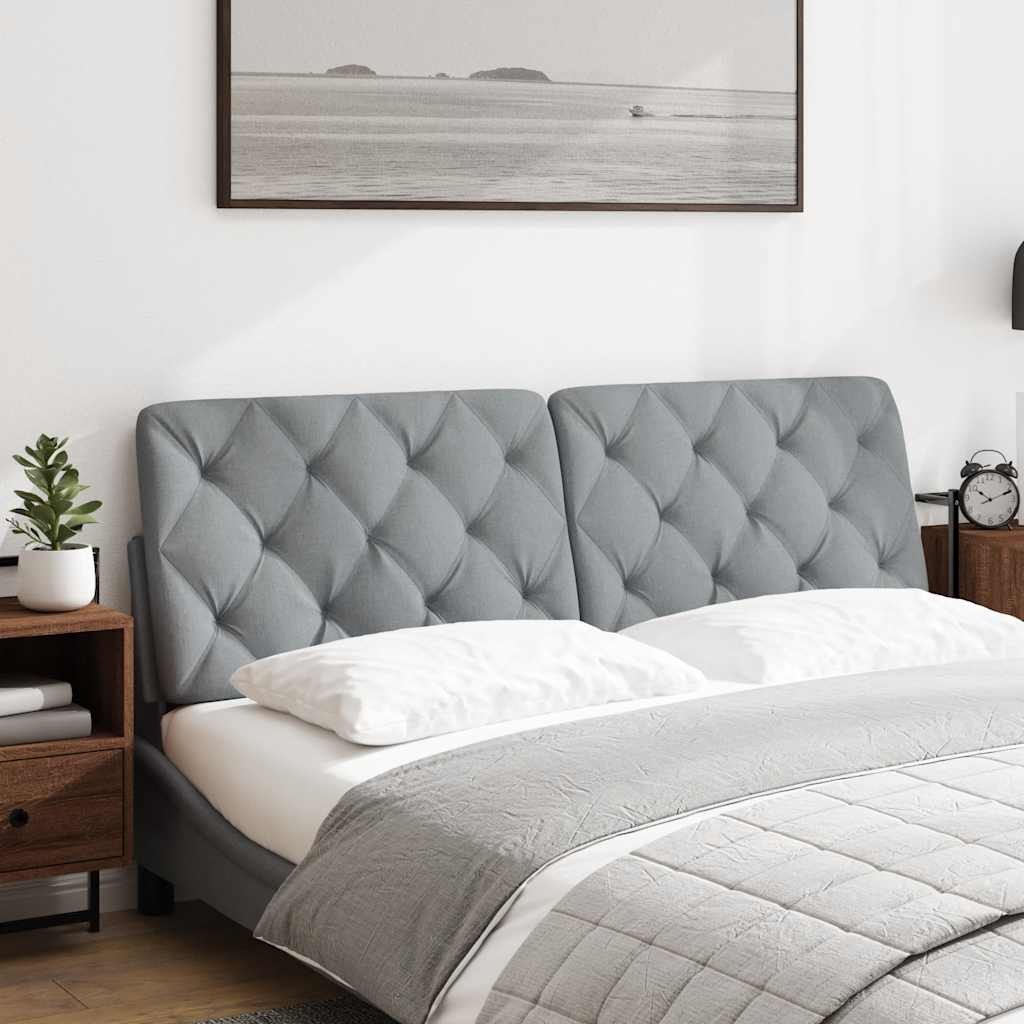 Cuscino Testiera Grigio Chiaro 160 cm in Tessuto - homemem39