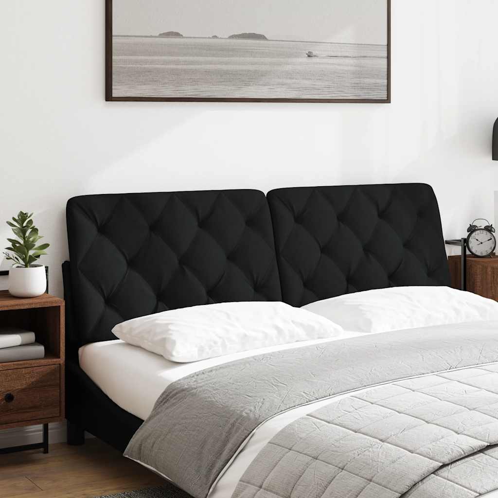 Cuscino Testiera Nero 160 cm in Tessuto