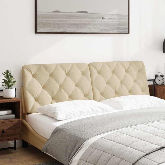 Cuscino Testiera Crema 160 cm in Tessuto